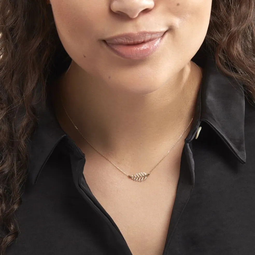 Collier Tourkia Or Jaune Oxyde De Zirconium