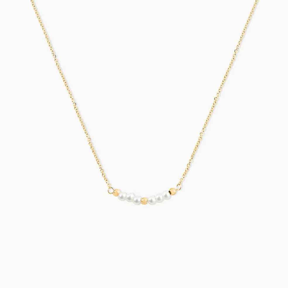 Collier Tova Or Jaune Perle