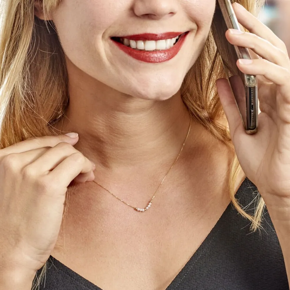Collier Tova Or Jaune Perle