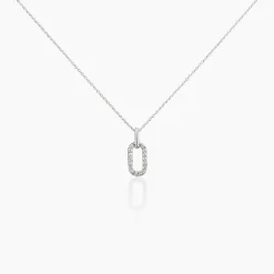 Collier Tracee Argent Blanc Oxyde De Zirconium