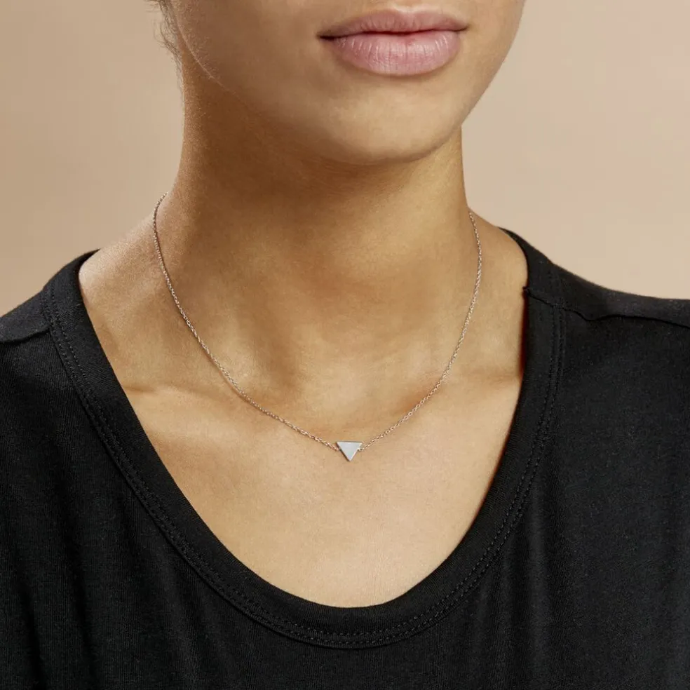 Collier Trilia Argent Blanc