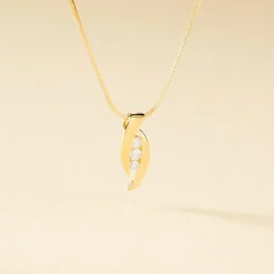 Collier Trilogie Or Jaune Diamant