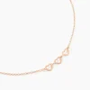 Collier Trinity Argent Rose