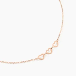 Collier Trinity Argent Rose
