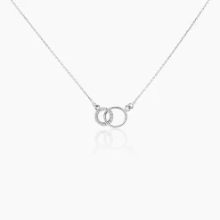 Collier Twillie Argent Blanc Oxyde De Zirconium