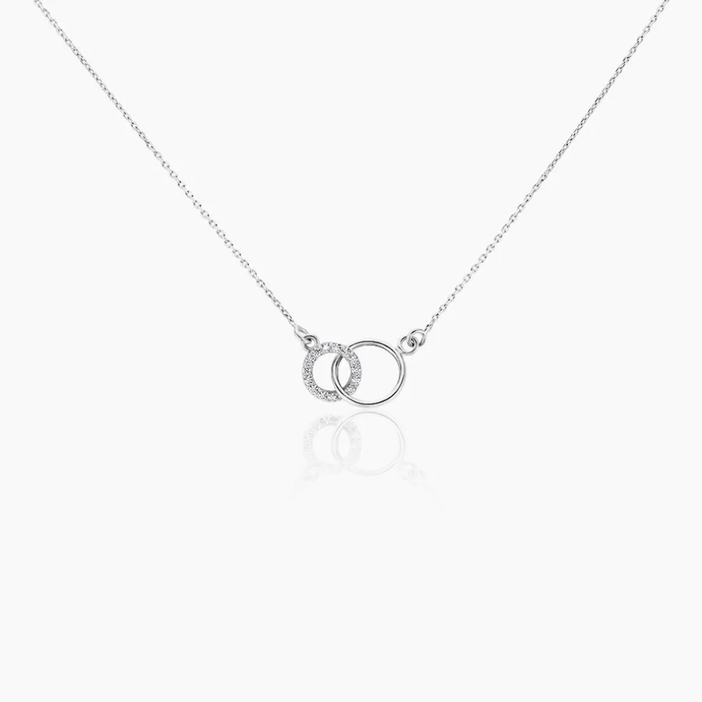 Collier Twillie Argent Blanc Oxyde De Zirconium