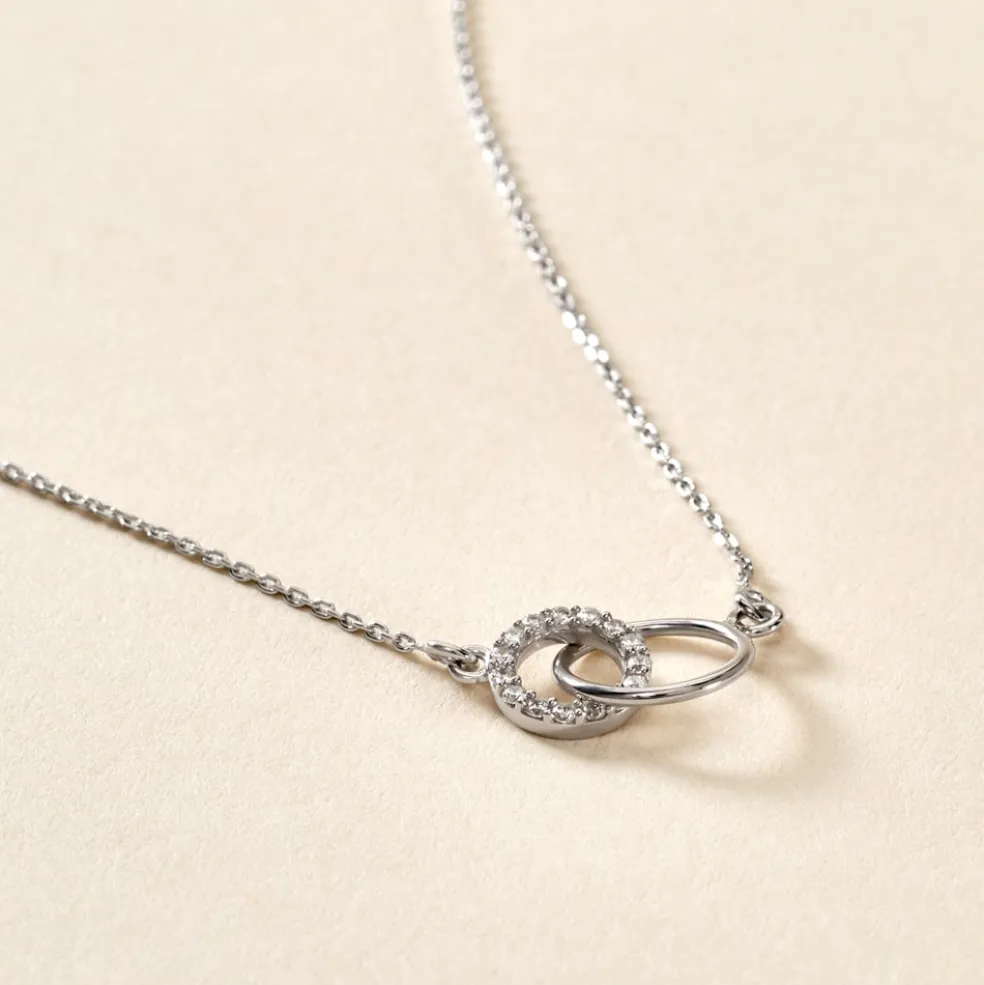 Collier Twillie Argent Blanc Oxyde De Zirconium
