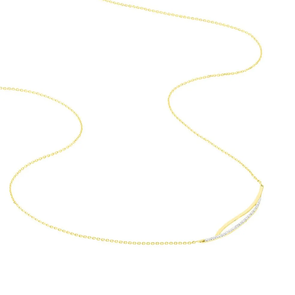 Collier Una Or Jaune Diamant