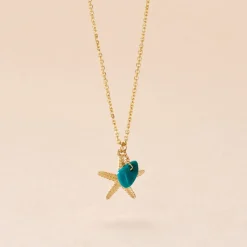 Collier Under The Sea Or Jaune Turquoise