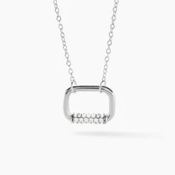 Collier Urban Call Argent Blanc Oxyde De Zirconium