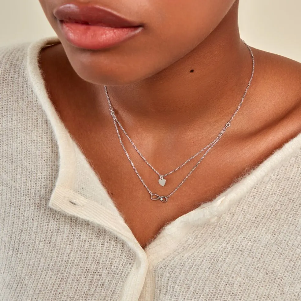 Collier Urielle Argent Blanc