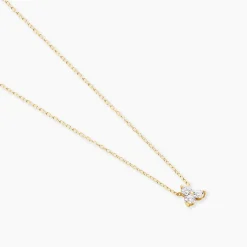 Collier Usoa Or Jaune Diamant Synthétique