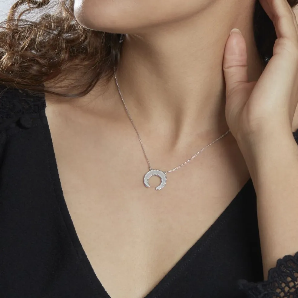 Collier Vaea Argent Blanc