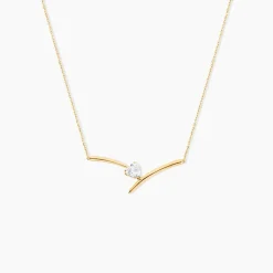 Collier Valeriana Or Jaune Oxyde De Zirconium