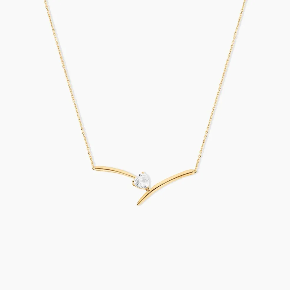 Collier Valeriana Or Jaune Oxyde De Zirconium