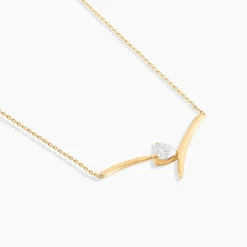 Collier Valeriana Or Jaune Oxyde De Zirconium