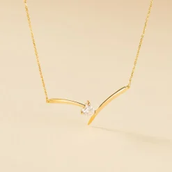 Collier Valeriana Or Jaune Oxyde De Zirconium