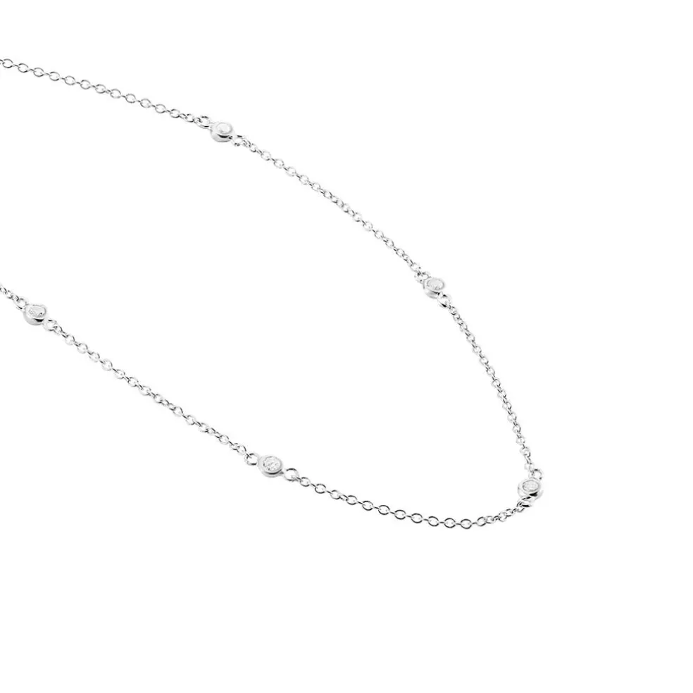 Collier Vashti Argent Blanc Oxyde De Zirconium