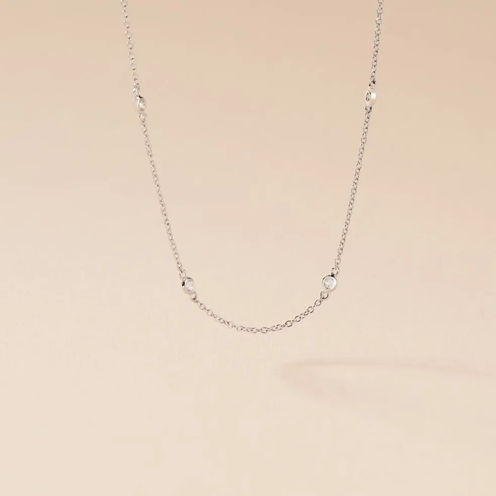 Collier Vashti Argent Blanc Oxyde De Zirconium