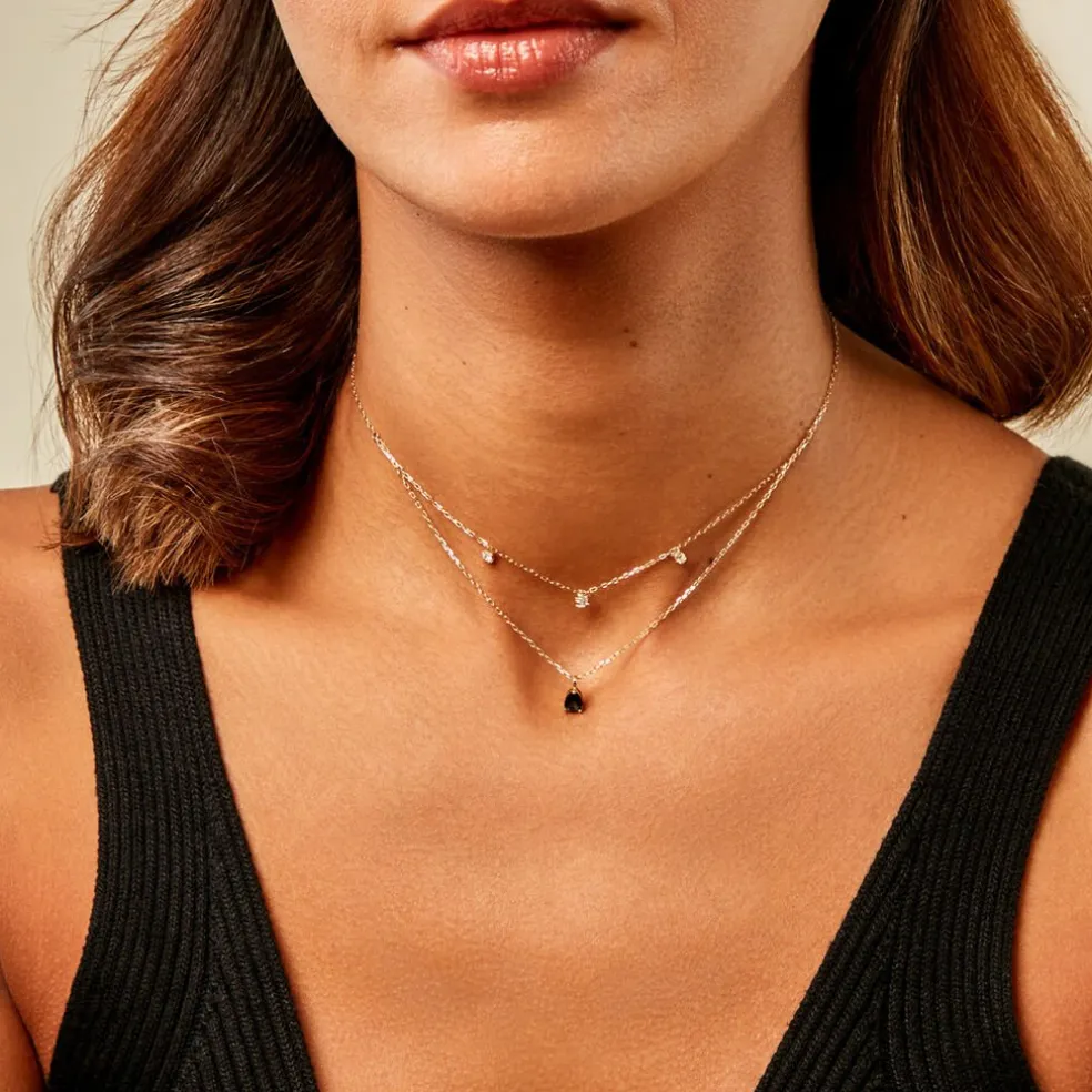 Collier Vasilisa Or Jaune Topaze Oxyde De Zirconium