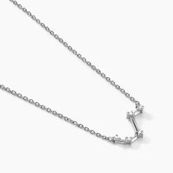 Collier Vega Argent Blanc Oxyde De Zirconium
