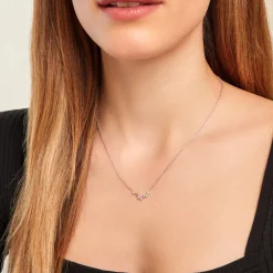 Collier Vega Argent Blanc Oxyde De Zirconium