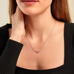 Collier Vega Argent Blanc Oxyde De Zirconium