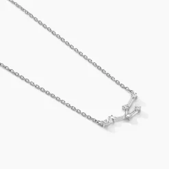 Collier Vega Argent Blanc Oxyde De Zirconium