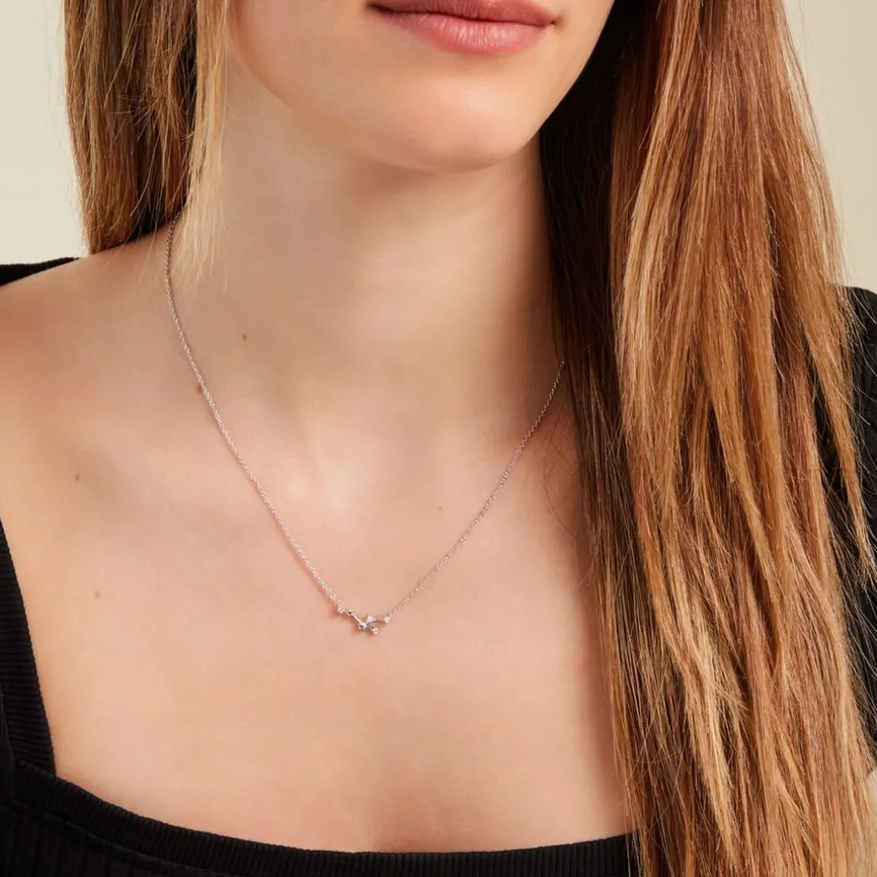 Collier Vega Argent Blanc Oxyde De Zirconium