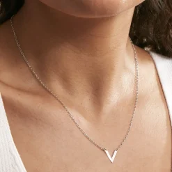 Collier Velda Argent Blanc