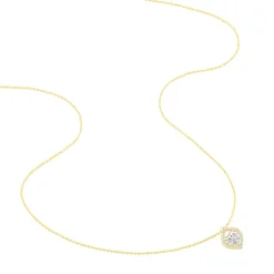 Collier Verounia Or Jaune Oxyde De Zirconium