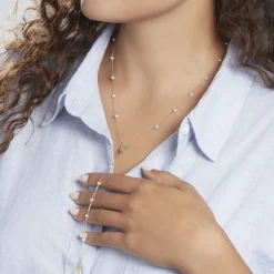 Collier Vesta Or Jaune Perle De Culture