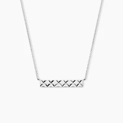 Collier Vinie Argent Blanc