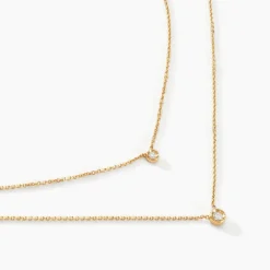 Collier Virguinia Or Jaune Oxyde De Zirconium