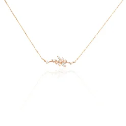 Collier Wendy Argent Rose Oxyde De Zirconium