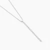Collier Whitney Argent Blanc Oxyde De Zirconium