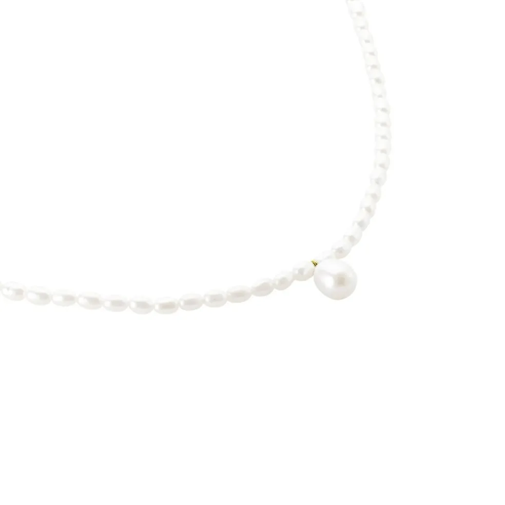 Collier Wilfrid Or Jaune Perle De Culture