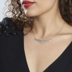 Collier Wilna Acier Blanc