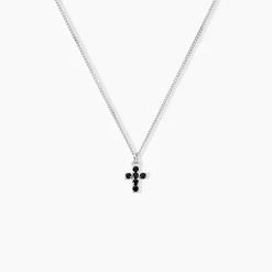 Collier Yahn Argent Blanc Pierre De Synthese