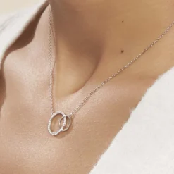 Collier Yalaz Argent Blanc Oxyde De Zirconium