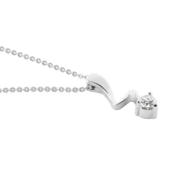 Collier Yedaz Argent Blanc Oxyde De Zirconium