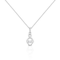 Collier Ylianna Argent Blanc Oxyde De Zirconium
