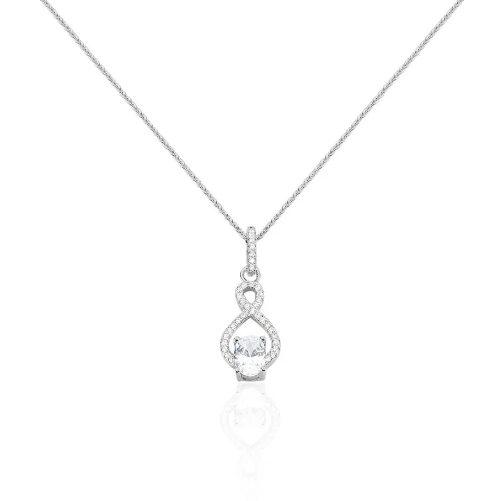 Collier Ylianna Argent Blanc Oxyde De Zirconium
