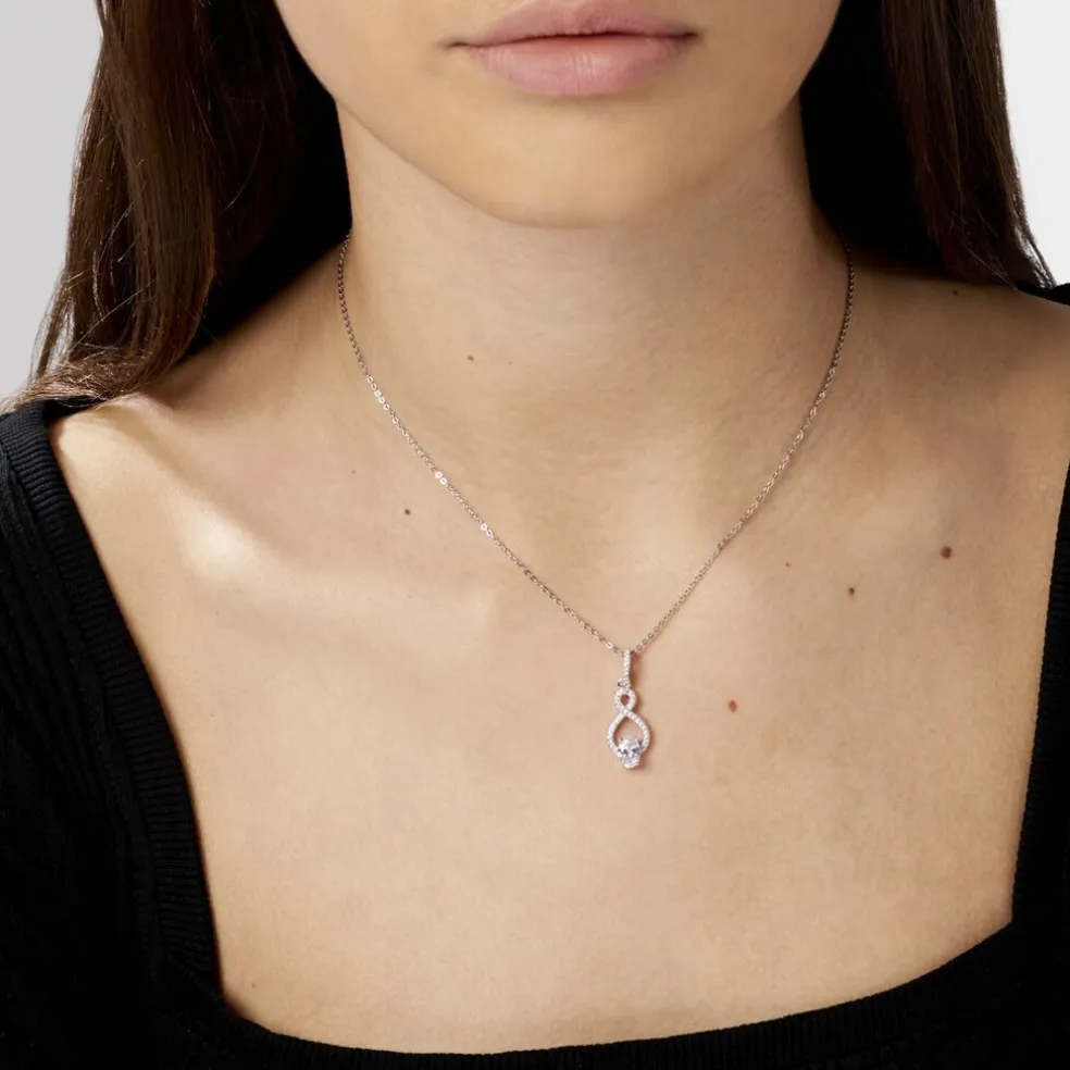 Collier Ylianna Argent Blanc Oxyde De Zirconium