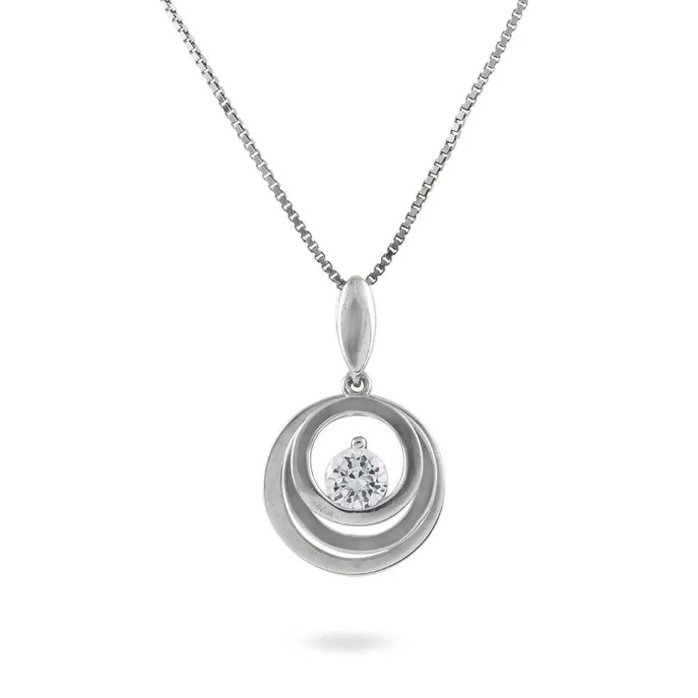 Collier Yoheved Argent Blanc Oxyde De Zirconium