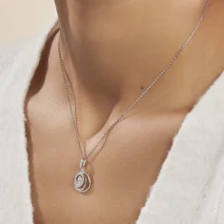 Collier Yoheved Argent Blanc Oxyde De Zirconium