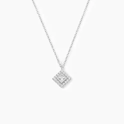 Collier Ysambre Argent Blanc Oxyde De Zirconium