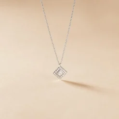 Collier Ysambre Argent Blanc Oxyde De Zirconium