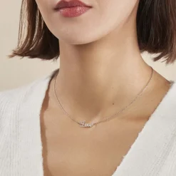 Collier Yuki Argent Blanc