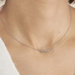 Collier Yuki Argent Blanc